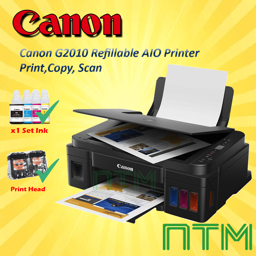 CANON G2010 INK EFFICIENT PRINT SCAN COPY ALL IN ONE PRINTER * READY STOCK *