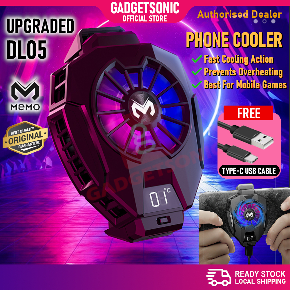 MEMO Phone Cooler DL05 DL01 FL05 Mobile Gaming Cooling Fan Radiator Handphone Game Kipas Penyejuk Telefon Bimbit 手机散热器