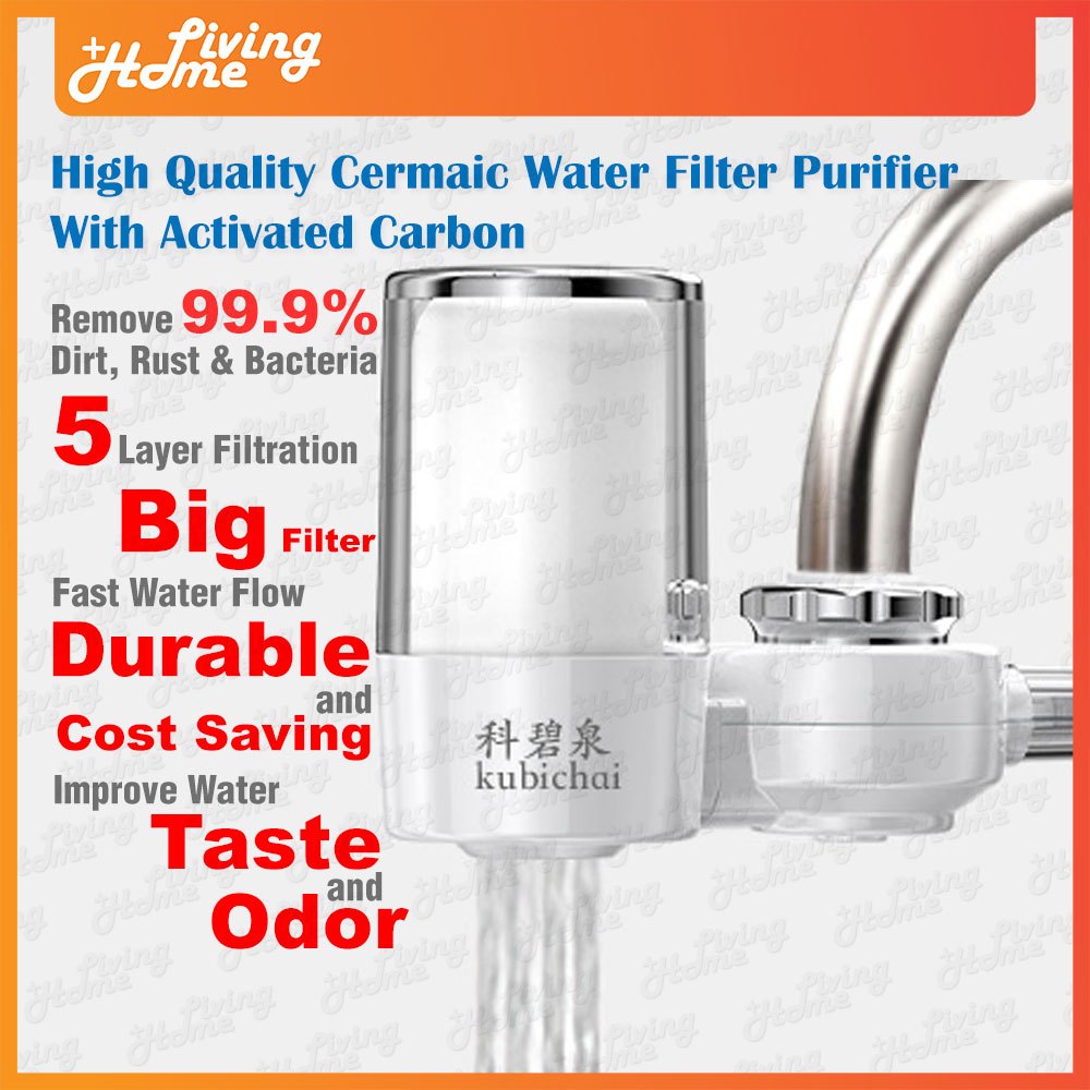 High Quality 0.1 Micron Ceramic Filter Water Tap Purifier With Activated Carbon (Penapis Air Paip Seramik Karbon Aktif)