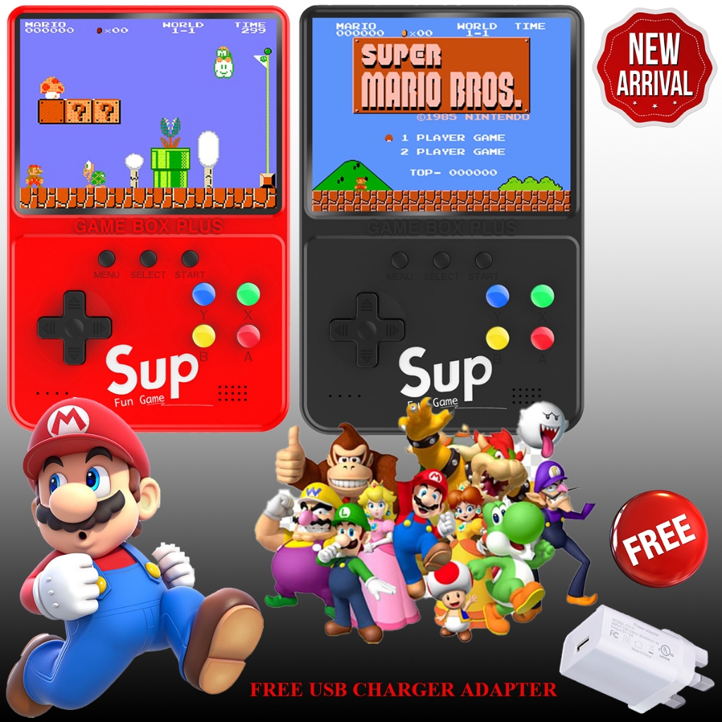 D31 Handheld Game Console 3.5 Inch Big LCD Screen 2 in 1 Built-in 500 Classic Games With 5000mAh Power Bank