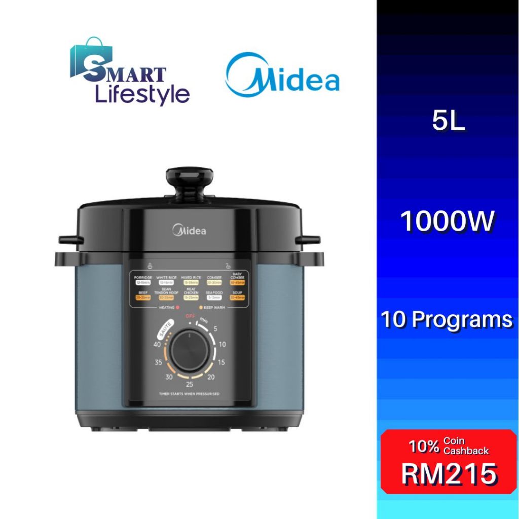 Midea Pressure Cooker Non Stick (5.0L) MY-CH501W