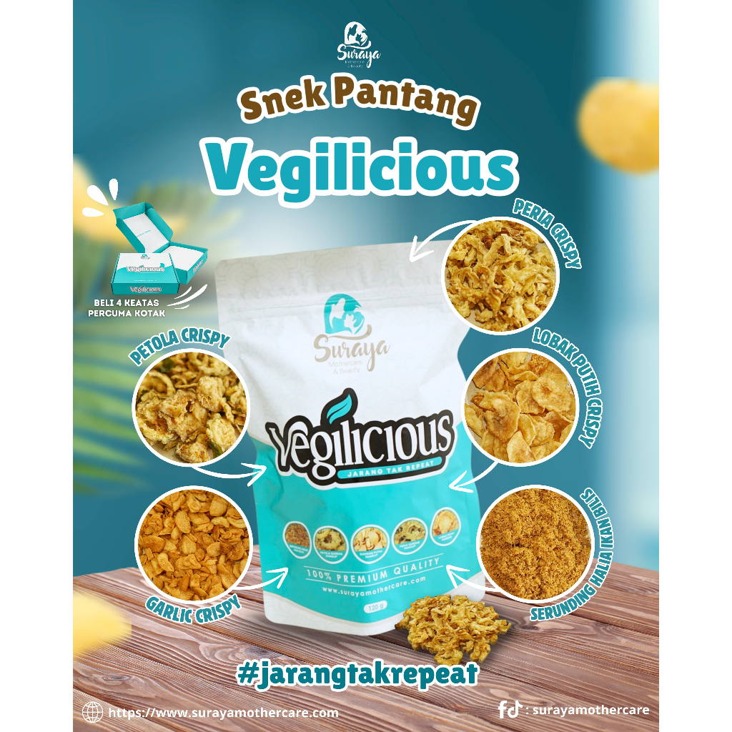 Makanan Pantang / Bawang Putih / Serunding Halia Ikan Bilis / Lobak Putih / Peria / Petola