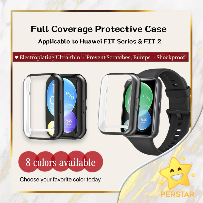 [ BUY 2 RM10 ] Huawei Watch Fit / Watch Fit 2 Smart Watch Full Coverage TPU Case Cover , Protector Shell Frame