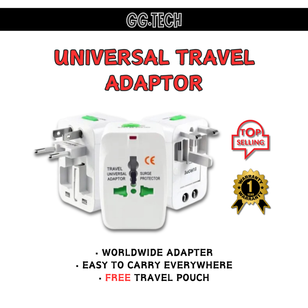 All-in-one Worldwide Universal International Travel Adapter Charger Adapter Plug Surge Protector Lock UK China Converter