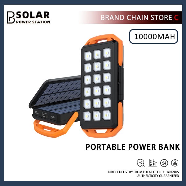 PB Solar power bank SPB06 10000MAH PD 20W Portable charging powerbank type C LED IP44 Solar panels