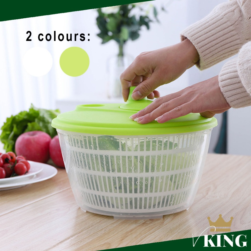 SALAD SPINNER UPPFYLLD SALAD SPINNER TOKIG PEMUTAR SALAD WASHER WASHING SALAD CUCI SALAD DEHYDRATOR