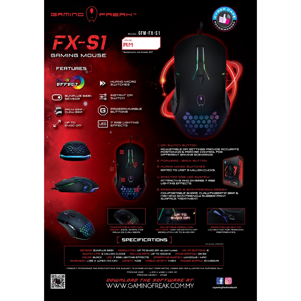 GAMING FREAK FX-S1 Gaming Mouse