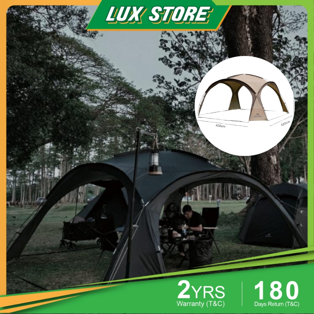 MOUNTAINHIKER Portable Dome Shelter Black Coating Outdoor Tent Shelter Dome With Door Cloth Camping Dome Tent 露营帐篷穹顶