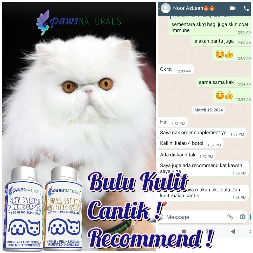 (Herb)Paws Naturals Vet TC Herbs Supplement Skin & Coat Immune System 60's CAP(RegulateHormone)提升免疫力,抗过敏痒湿疹黑斑，疱疹脱毛，调理内分泌