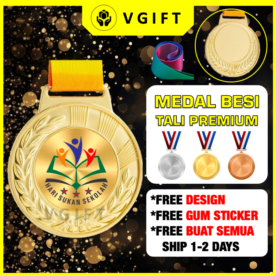 [KL SELLER] Custom Metal Medal Murah Medal Custom Medal Besi Badminton Bola Sepak Bowling Pingat