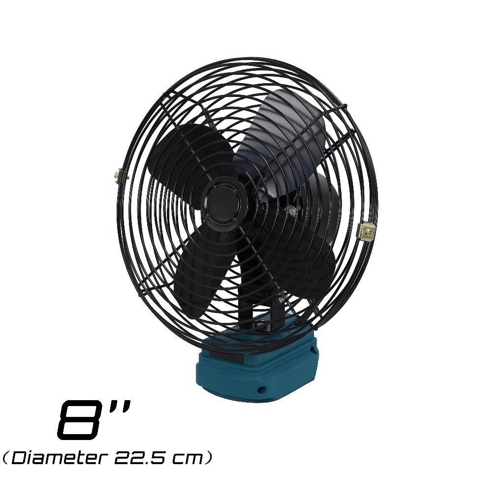 Dagmara 8 inch Portable Fan High Power Outdoor Desktop Cooling Fans Adjustable Cordless Fan for Makita Lithium Battery