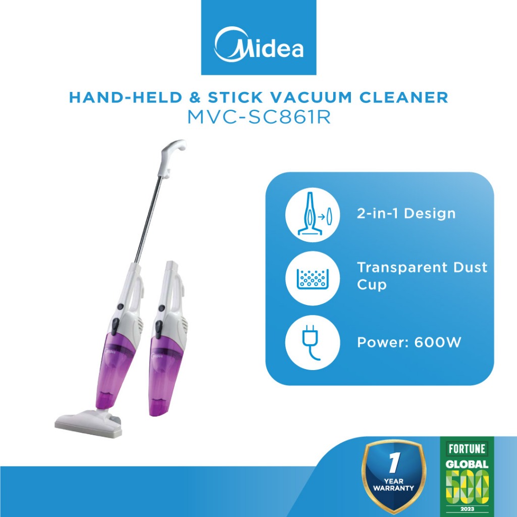 Midea MVC-SC861 (Red) 2-In-1 Stick Vacuum Cleaner / Handstick Vacuum