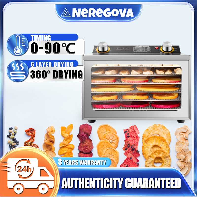 ❗3 Years Warranty❗6 Trays dehydrator/Stainless Steel food dehydrator/Fruit Vegetable Meat Food Dryer 烘幹機 食品