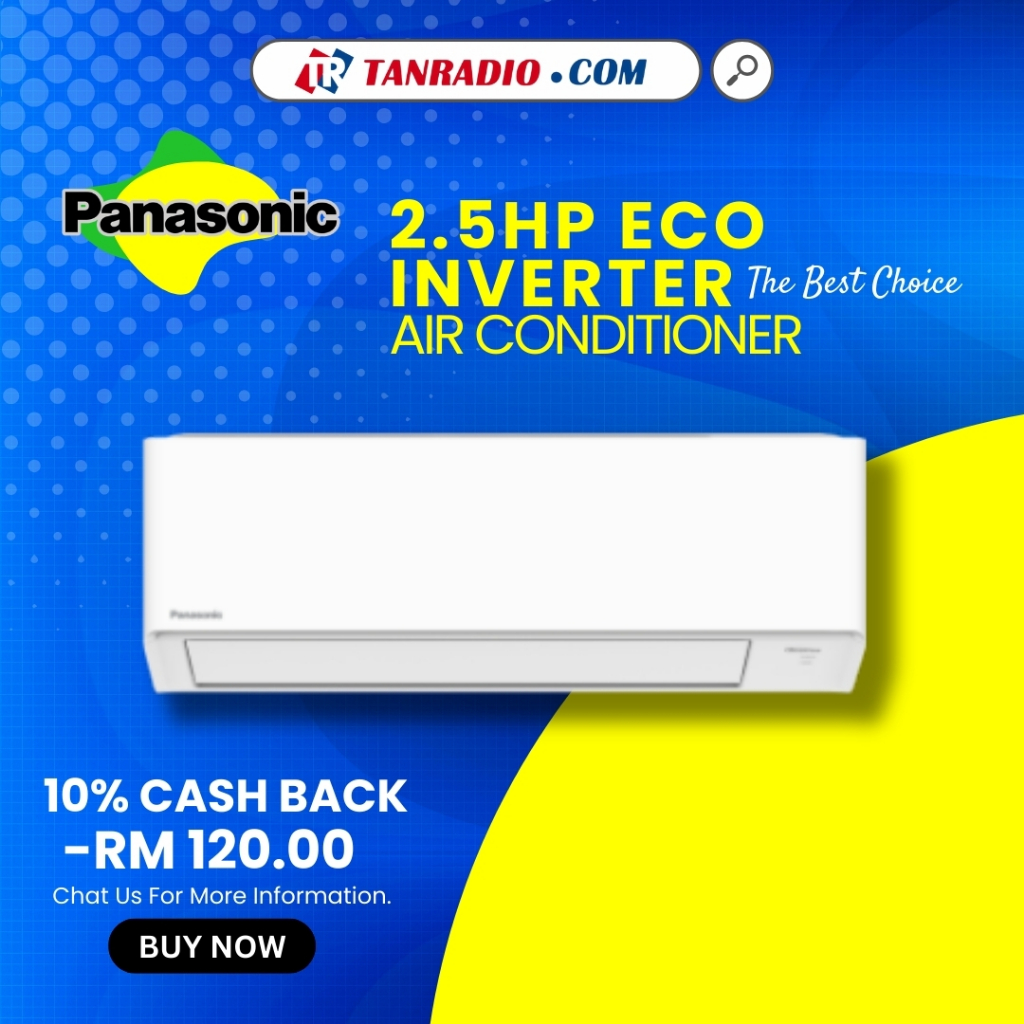 PANASONIC 1.0hp/2.0hp/2.5hp Wall Type Air Conditioner Eco Inverter - YU9AKH/YU18AKH/YU24AKH