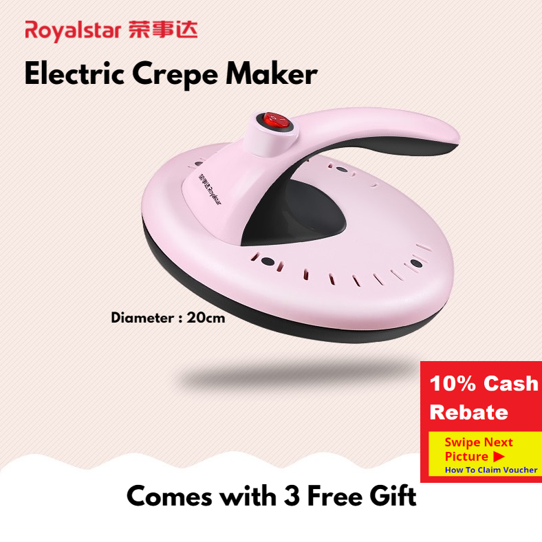 Royalstar Electric Non-Stick Mille Crepe Maker Multilayer Cake Pan Spring Egg Roll Pancake Machine