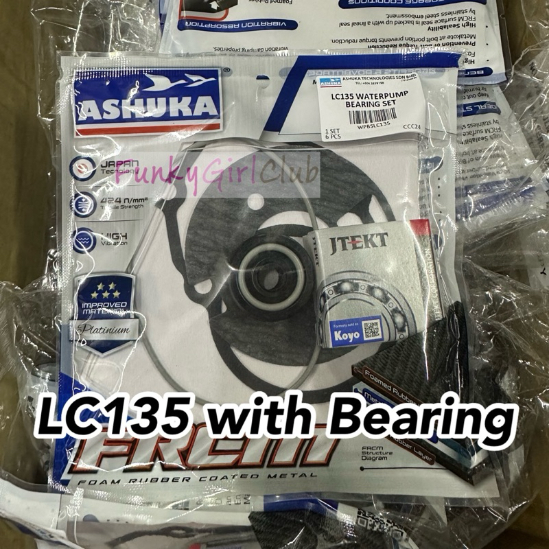 LC135 ASHUKA WATER PUMP SEAL KIT WITH BEARING FRCM LC 135