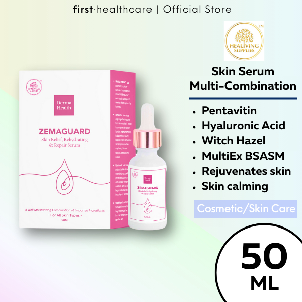 Healiving ZemaGuard Skin Repair Serum for Skin Relief Rehydration Repair Pentavitin Witch Hazel Hyaluronic Acid 50ml