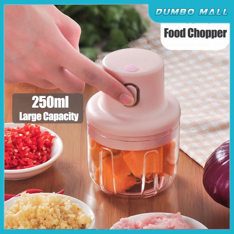 250ml Electric Mini Speedy Chopper Food Grinder Garlic Blender Masher Portable Vegetable Chilli Meat Processor Cutter