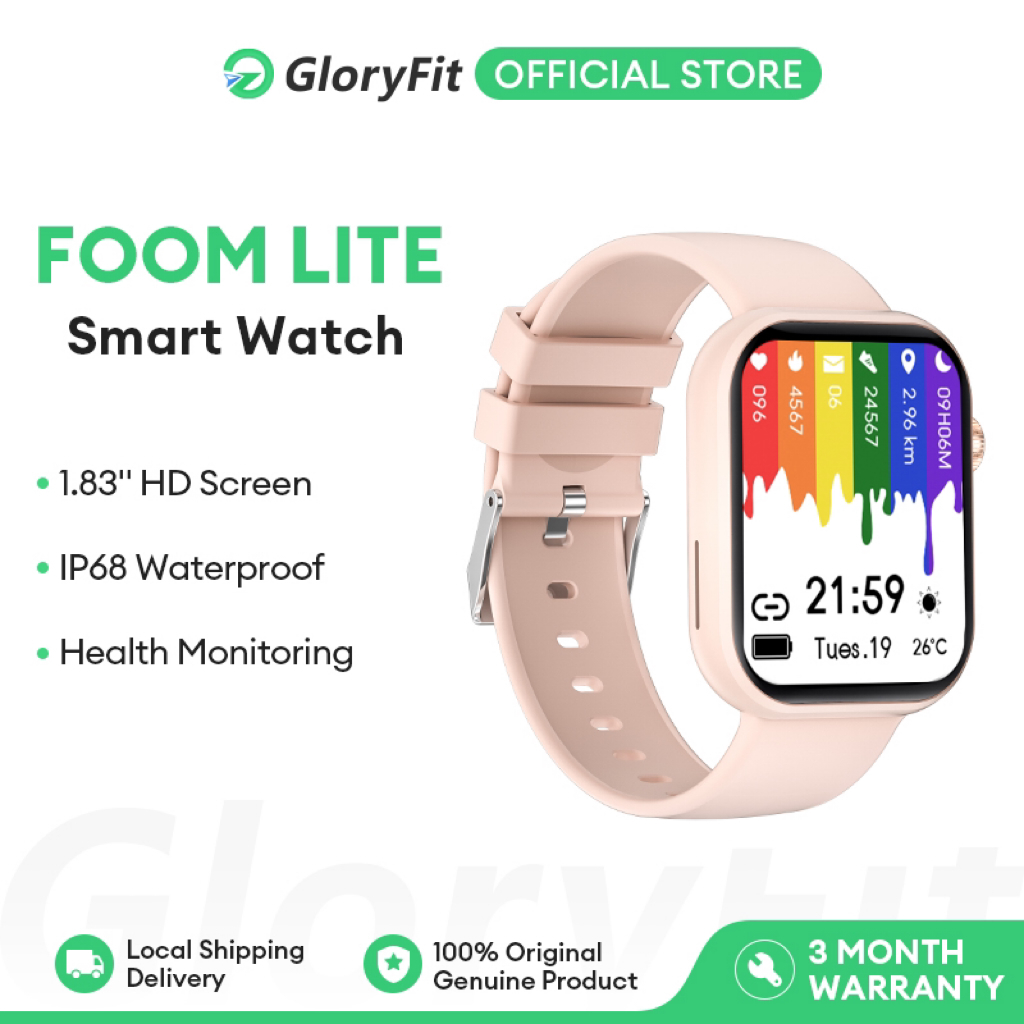 Gloryfit Foom Lite Smart Watch Original Bluetooth Call Watch Men Women Multi-sport Mod Heart Rate Monitoring Smartwatch