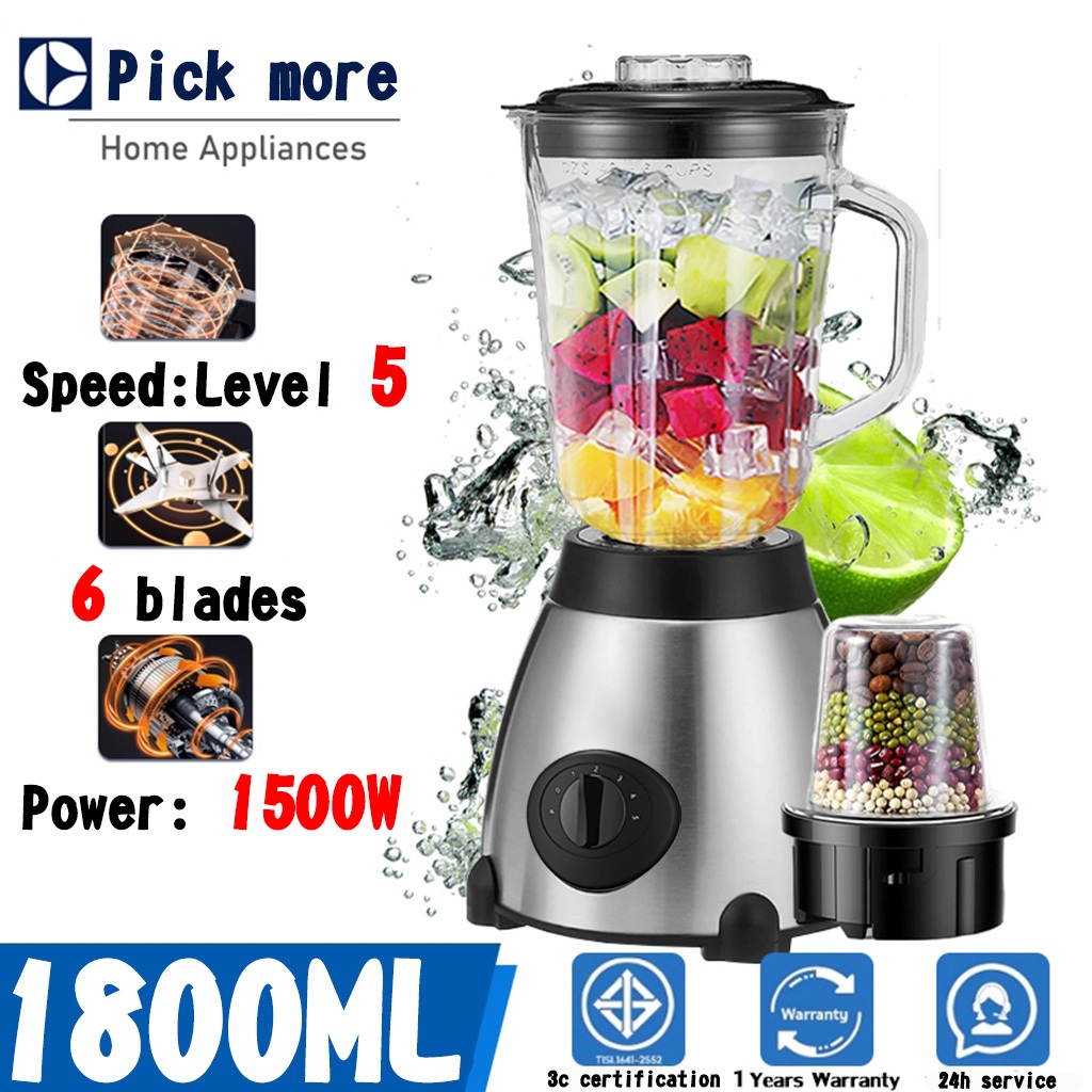 ✨Crushed ice✨Blender 1.8L blender heavy duty  Ais blender 304 blender buah mitochiba chopper blende