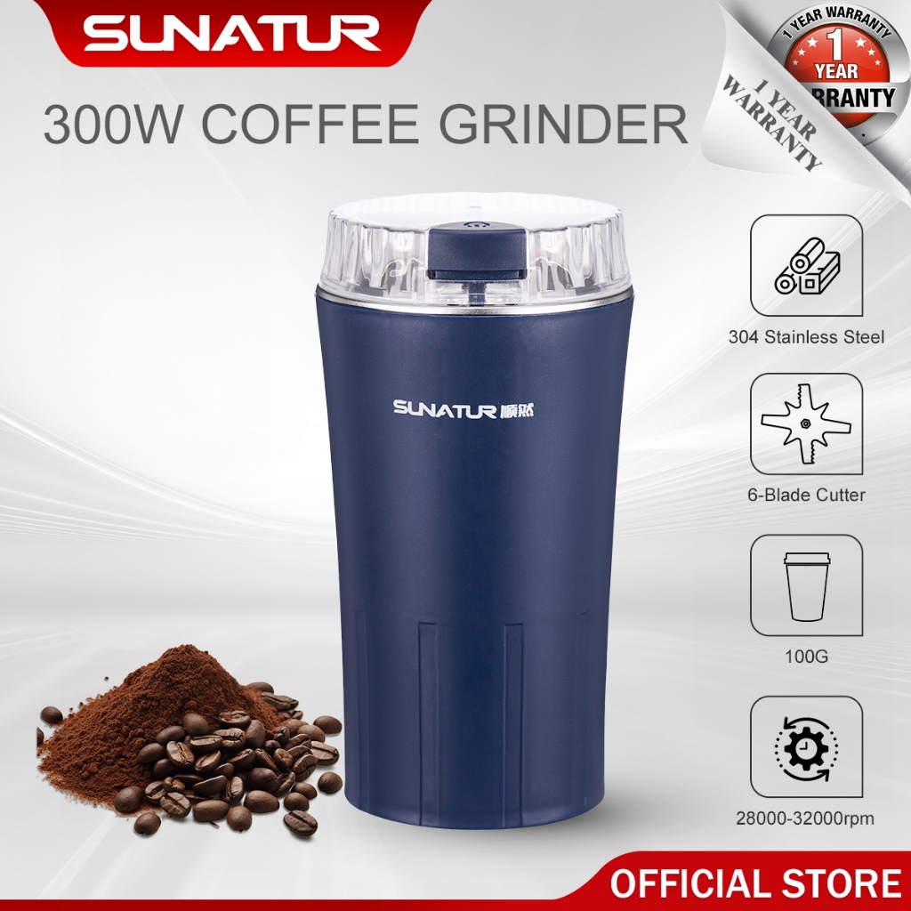 SUNATUR Mini Electric Coffee Grinder 200W Powerful Superfine Powder Machine Food Milling