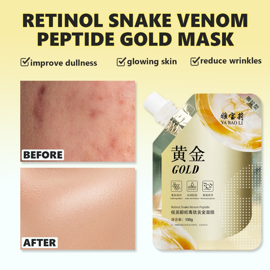Retinol Snake Venom Peptide Gold Mask Moisturizing Skin Care Clear Moisturizing Anti-aging Control Mask Skincare