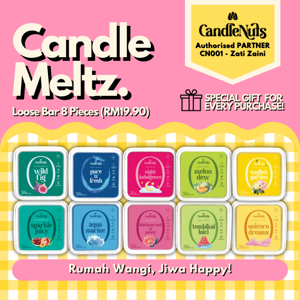 CandleNutsByNadia CNBN CANDLE MELTZ / Scented Candle / Home Deco / Pewangi Rumah / Lilin Wangi