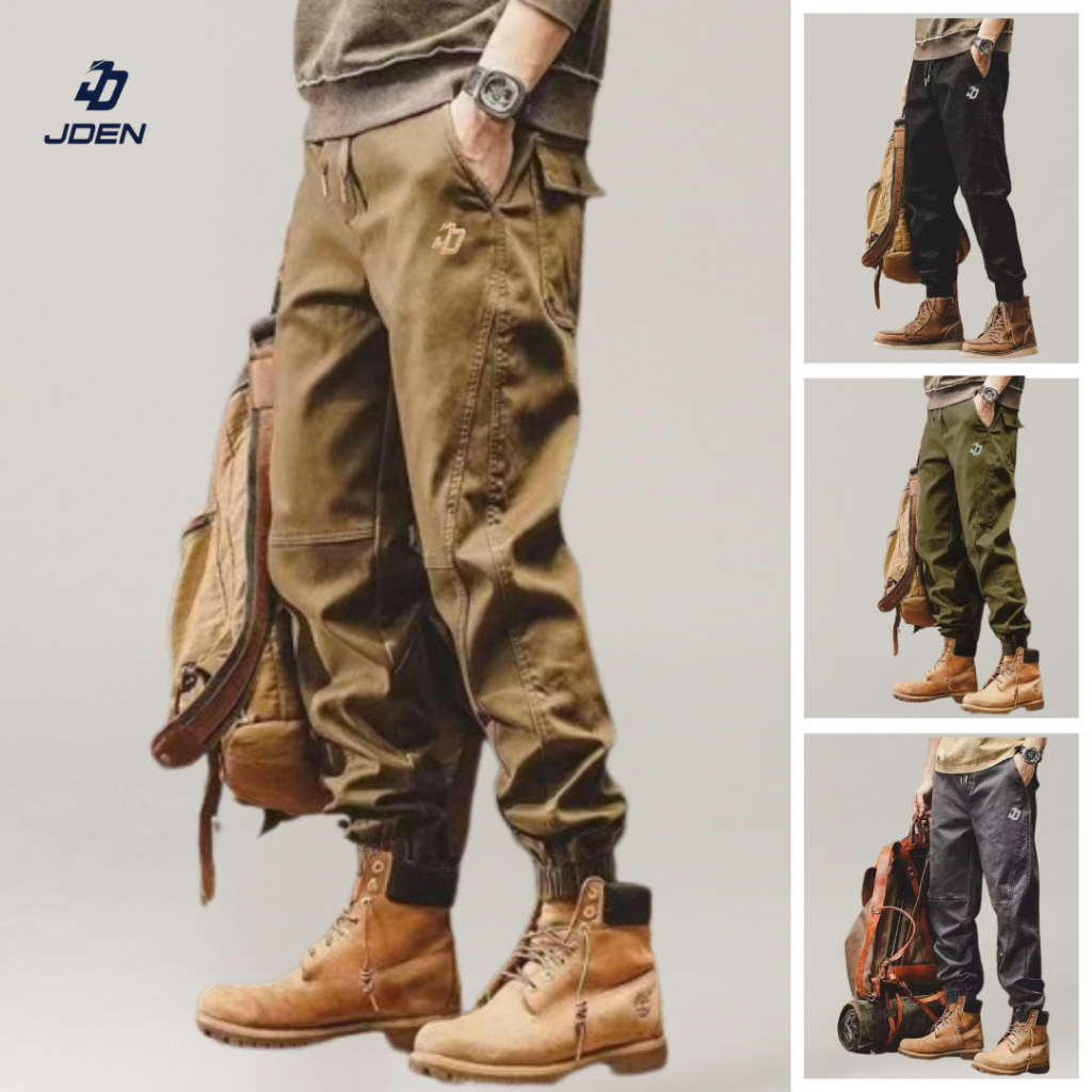 JDEN Cargo Pants Men Seluar cargo Lelaki Straight Cut Loose Casual Regular Fit 32-85kg- Fashion New Viral Jogger Trouser