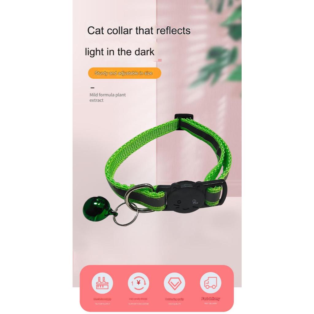 Rantai Kucing Pet Cat Dog Collar Bell Kolar Loceng Kucing Adjustable Necklace Pet Neck Strap Dog Cat Rabbit Kitten pet