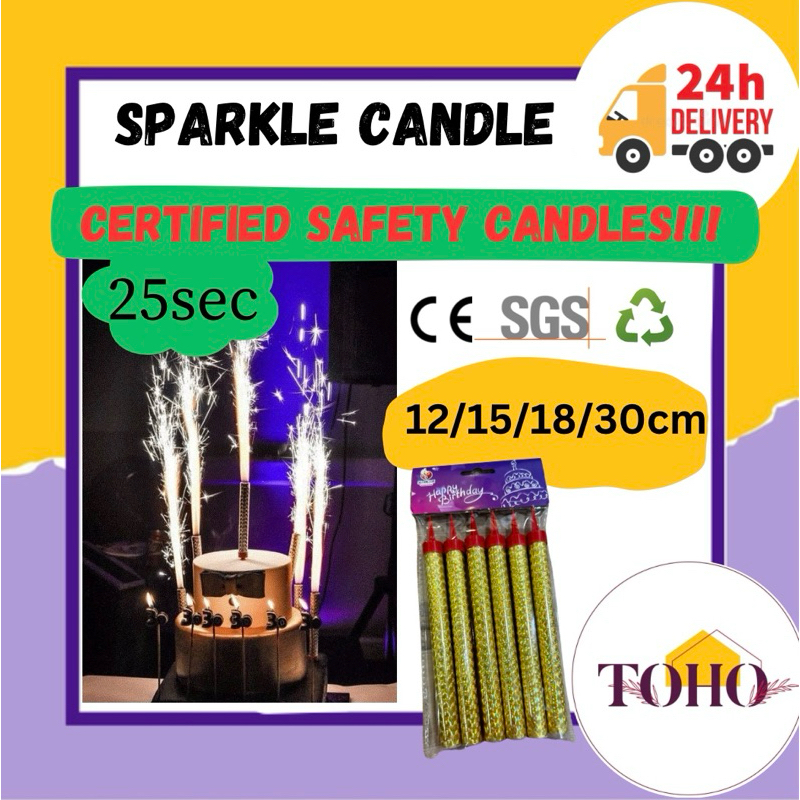 【MASA PANAJANG】CHEAPEST ON SHOPEE1psc Fire Spark Candle Birthday Lilin Api Firework Candle 烟花直筒生日蜡烛