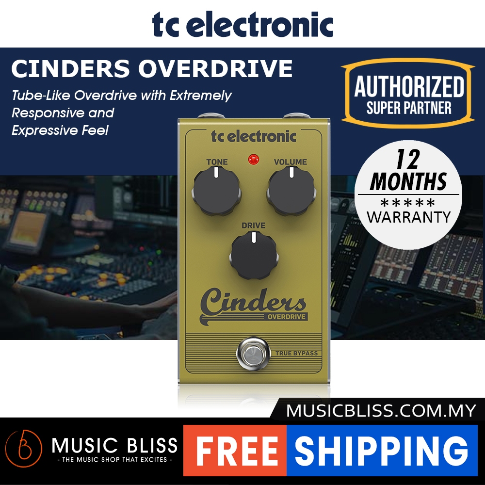 TC Electronic Cinders Overdrive Guitar Effects Pedal