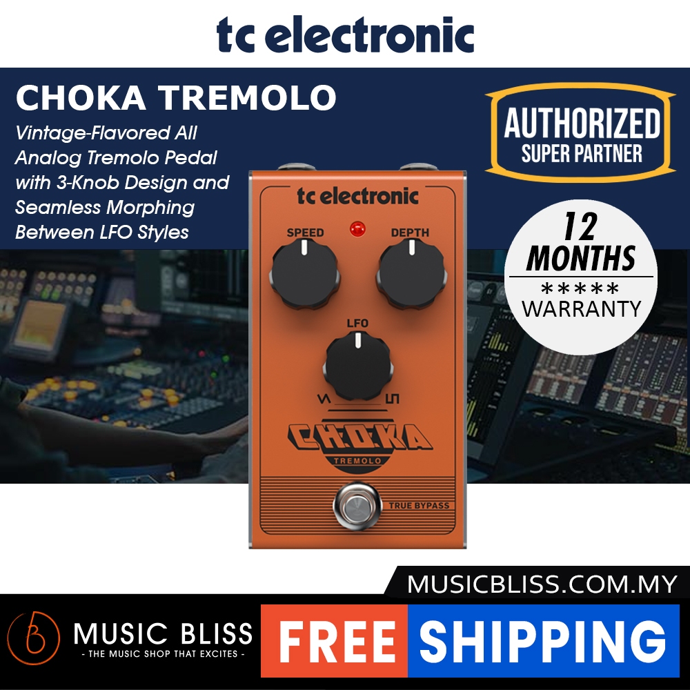 TC Electronic Choka Tremolo Guitar Effects Pedal