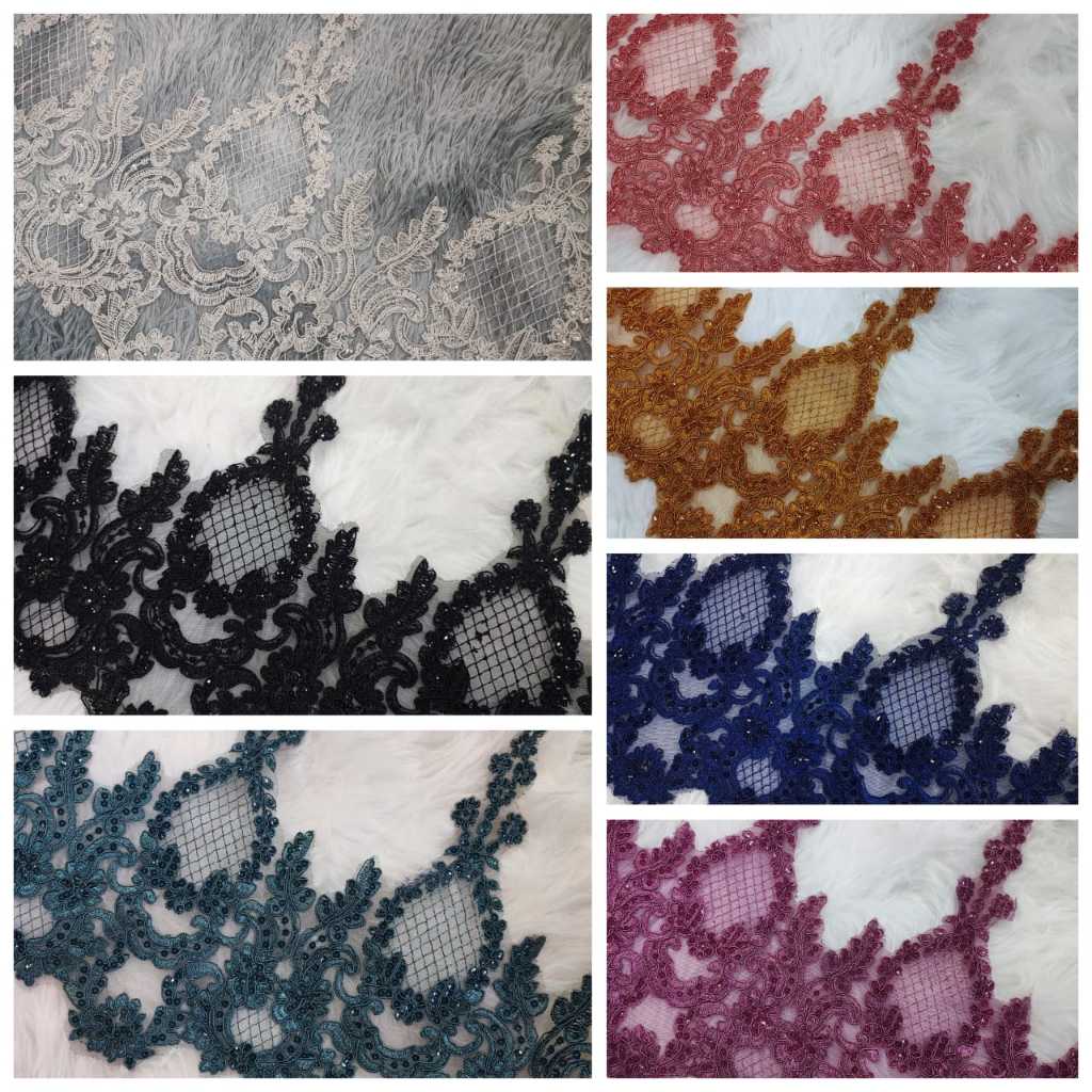 [LOCAL READY STOCK ] 11.5"" Width (29cm lebar) border lace (1Meter)