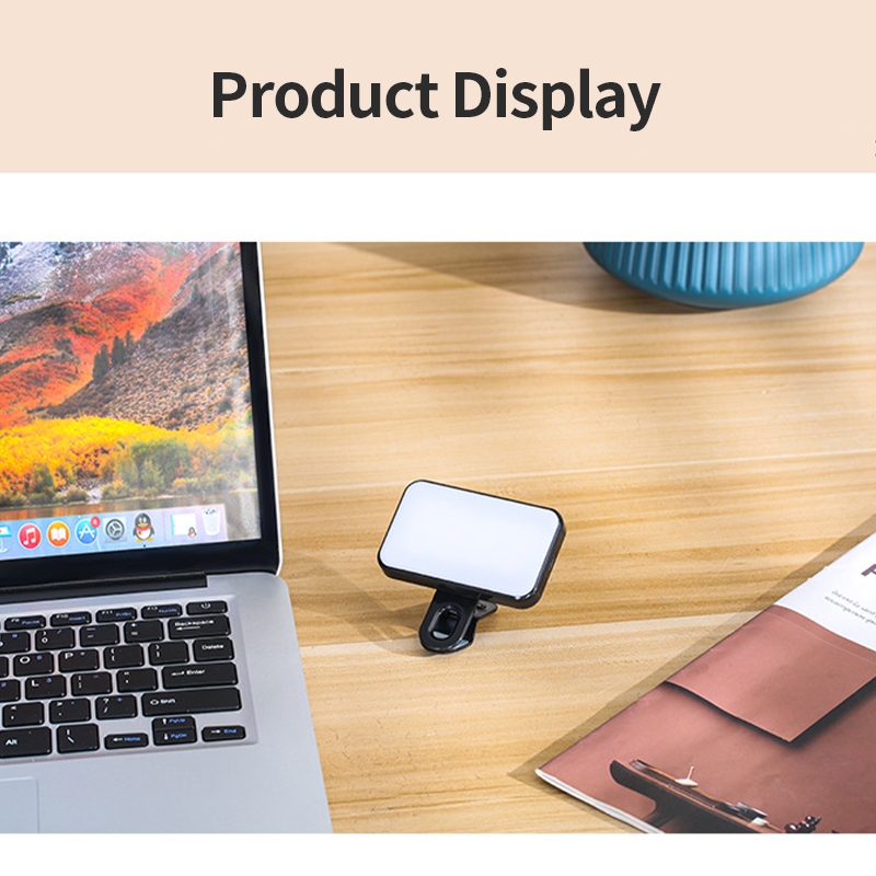 Portable Universal Clip-on LED Selfie Light 3 Modes Adjustable