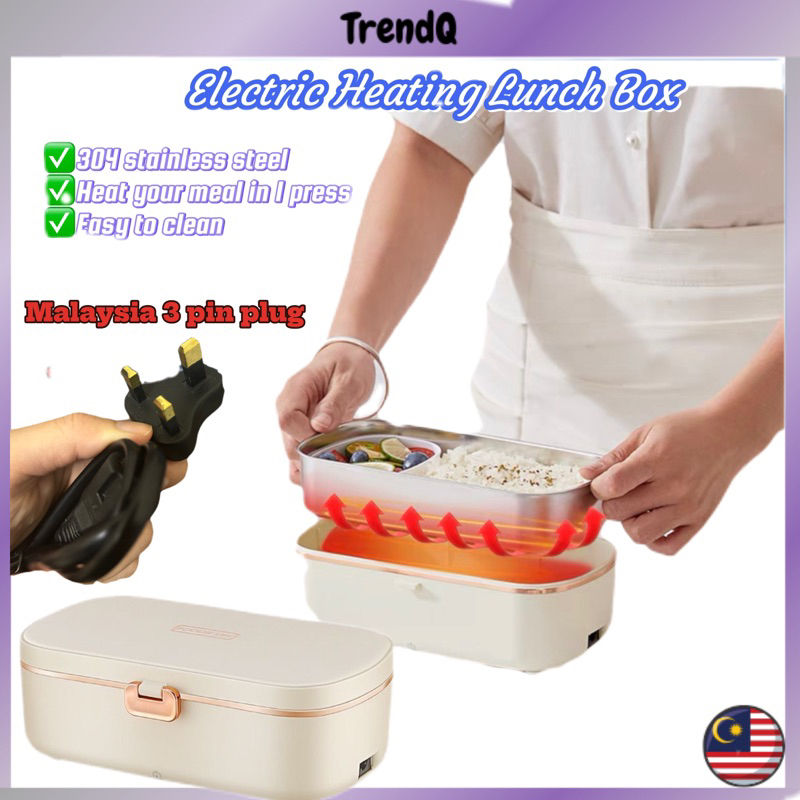 🇲🇾900ml Electric Lunch Box Heating Warmer Container Meal Heating Leak Proof Food Heated 电热饭盒