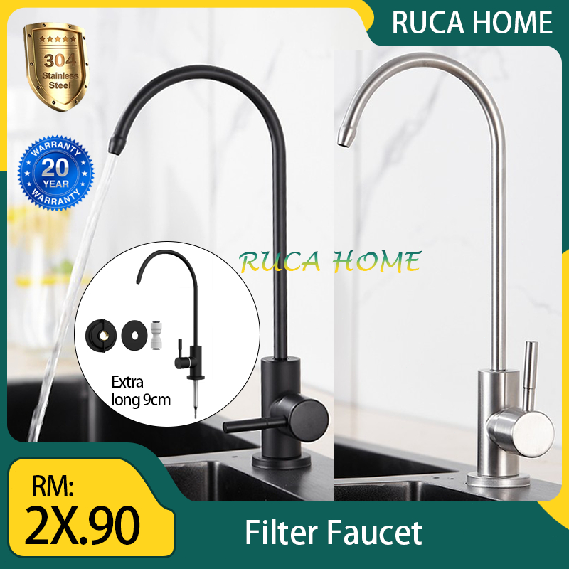 RUCA 1/4'' SUS304 Portable Faucet Reverse Osmosis Ro Direct Drinking Water Filter Faucet(For Coway/Cuckoo/Sk Magic Etc.)