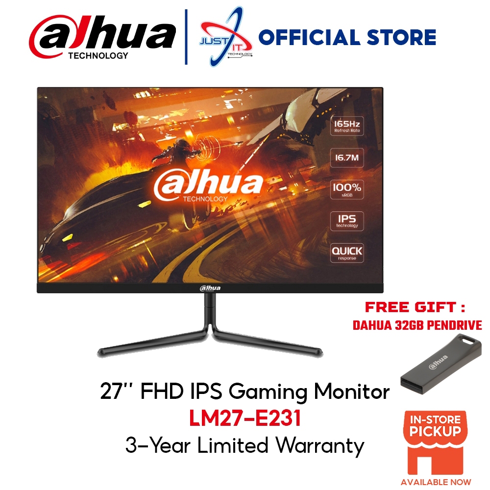 DAHUA LM27-E231 27’’ GAMING MONITOR ( 27" IPS FHD / 1ms / 165Hz / Adaptive sync / HD MI + DP)