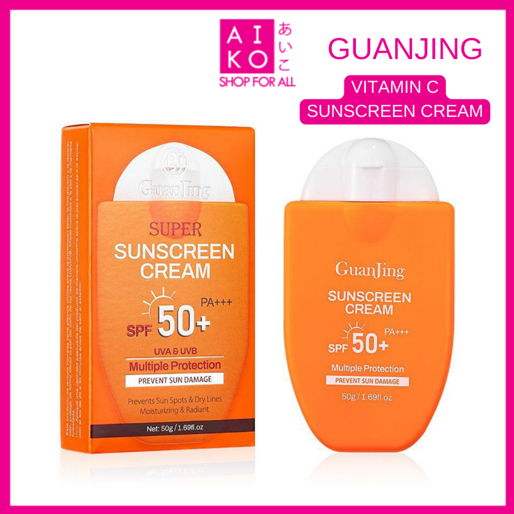 (AIKO)GUANJING SPF50 VITAMIN C SUNSCREEN CREAM 50G (GJ7198)