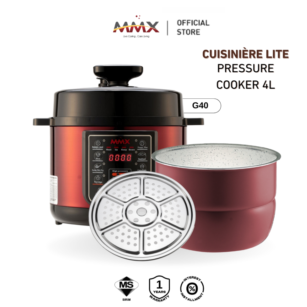 MMX Ewant Cuisinière Lite G40 Petite Pressure Cooker 4L