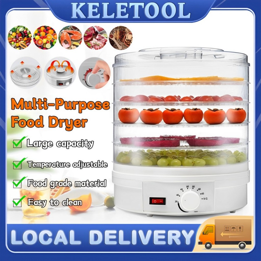 Fruit Dehydrator Food Vegetable Dehydrator Snacks Dryer With 7 Trays DIY Fruit Dried Mesin Pengering Makanan 烘幹機食物