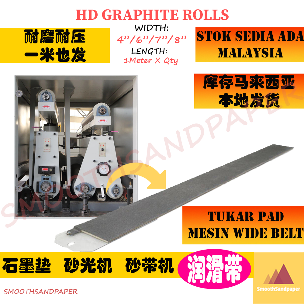 HD Graphite Cloth Roll Lubrication Wide Belt Sanding Machine HD型石墨布石墨垫片耐高温平板砂光机拉丝机润滑带 image 2
