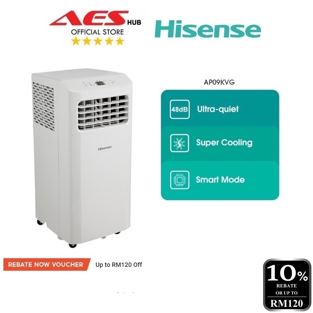 Hisense Portable Air Conditioner 1HP Portable Aircond Penghawa Dingin Mudah Alih R32 Air Cond 1HP AP09KVG