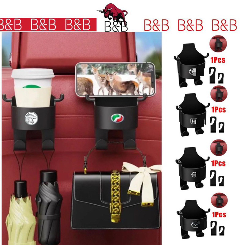 Seat Hook with Drink Holder Car Headrest Organizer Car Seat Hook Car Drink Holder Multifunctional Drink Pocket Universal