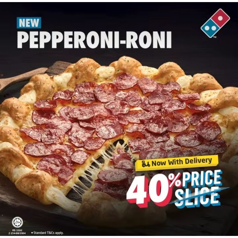 Pizza domino's voucher code 40% OFF pepperoni roni