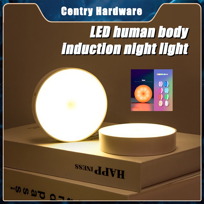 Motion Sensor LED Night Light USB Rechargeable Night Lamp For Room Cabinet Wardrobe Lamp Staircase