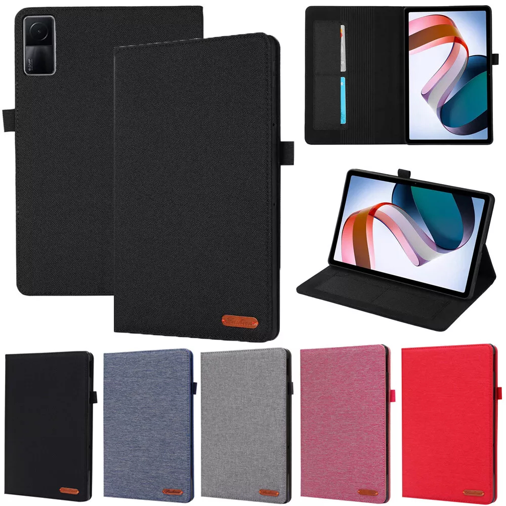 (Luxury NoteBook Tablet/Tab Wallet Flip) Realme Oppo Air Pad X 10.4 12.1 REDMi MI Pad SE 6 5G Leather Stand Holder Case