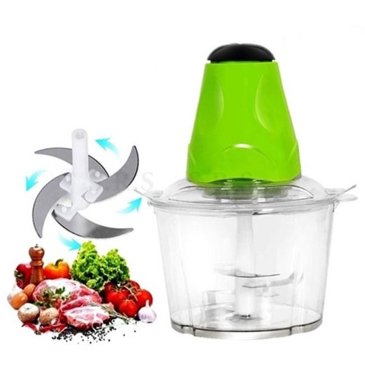 Electric Multipurpose 4 blade Blender Meat Grinder 2liter Household Electric Meat Grinders High Power Stainless Steel