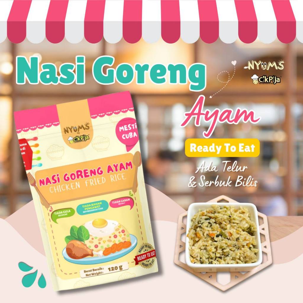 Nyums Cikpija rte Nasi Goreng Baby Tanpa Gula Garam Pengawet