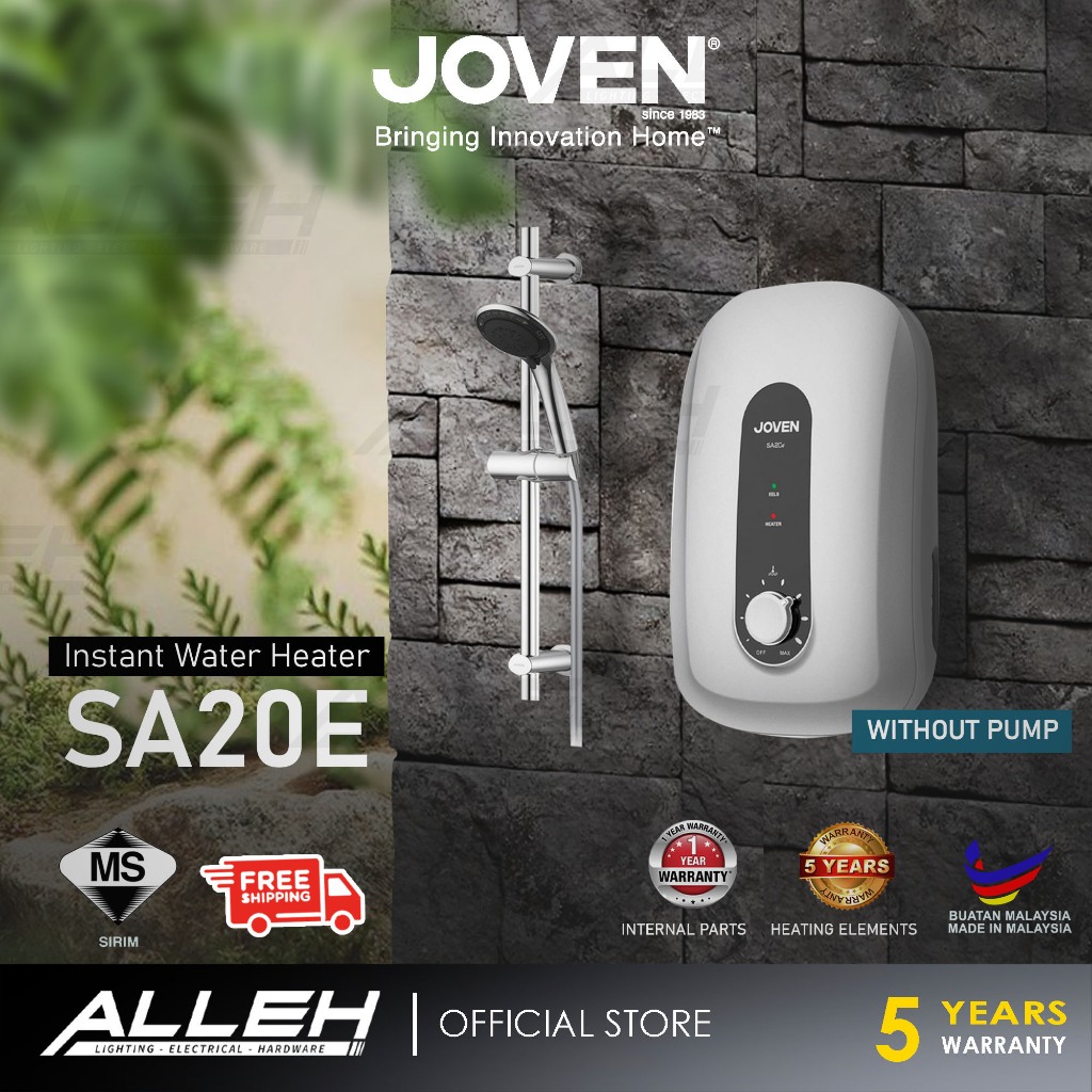 [FREE 🚚 SHIPPING] Joven water heater🔥 SA8E /SA20E  Water Heater without Pump (White / Silver)