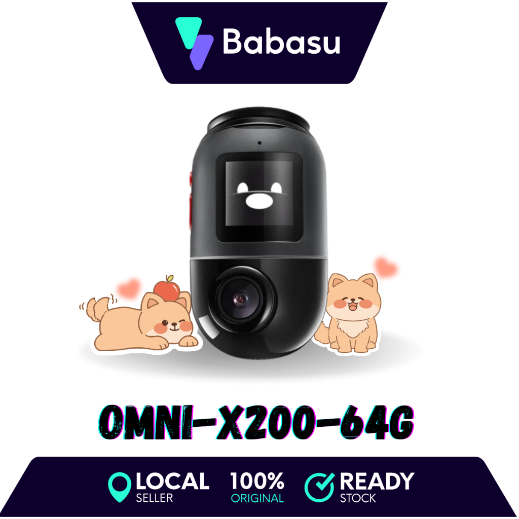 70mai Omni 360° Dash Cam X200 with 4G GPS AI Motion Surveillance HDR Night Vision Voice Control